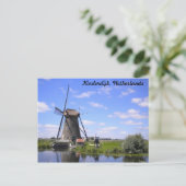 Kinderdijk Holland写真 ポストカード (スタンド正面)