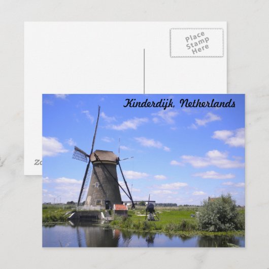 Kinderdijk Holland写真 ポストカード (正面/裏面)