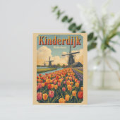 Kinderdijk Holland Netherlands WindMills gifts ポストカード (スタンド正面)
