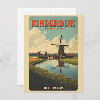 Kinderdijk Holland Netherlands WindMills gifts ポストカード