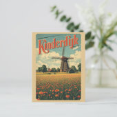 Kinderdijk Holland Netherlands WindMills gifts ポストカード (スタンド正面)