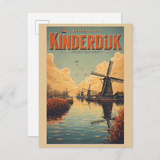 Kinderdijk Holland Netherlands WindMills gifts ポストカード