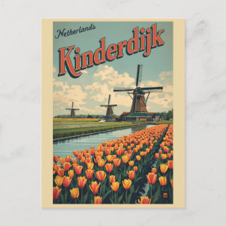 Kinderdijk Holland Netherlands WindMills gifts ポストカード