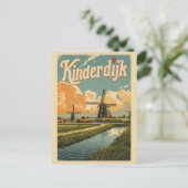 Kinderdijk Holland Netherlands WindMills gifts ポストカード (スタンド正面)
