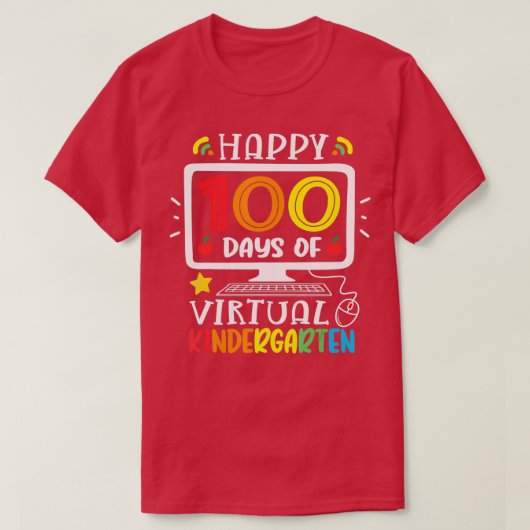 Kindergarten 100 Days School Of Virtual Home 100th Tシャツ (デザイン正面)