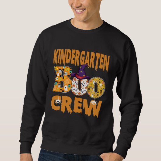 Kindergarten Boo Crew Teacher Halloween スウェットシャツ (正面)