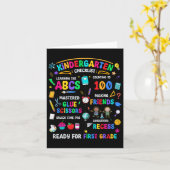 Kindergarten Checklist Ready For First Grade Back  カード (黄色い花)