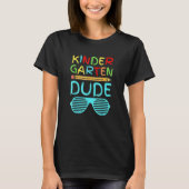 Kindergarten Dude  Pencil First Day School Blue Tシャツ (正面)