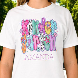 Kindergarten First Day of School Coquette Custom Tシャツ