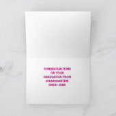 Kindergarten graduate Congrats カード (内部)