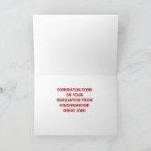 Kindergarten graduate Congrats red カード (内部)