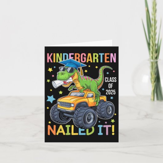 Kindergarten Graduation Cl Of 2025 Graduate Dinosa カード (正面)