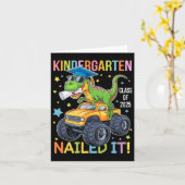 Kindergarten Graduation Cl Of 2025 Graduate Dinosa カード (黄色い花)