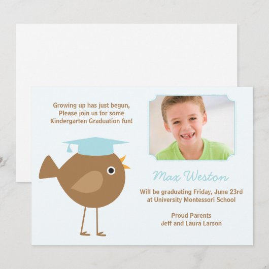 Kindergarten Graduation Invitation 招待状 (正面/裏面)