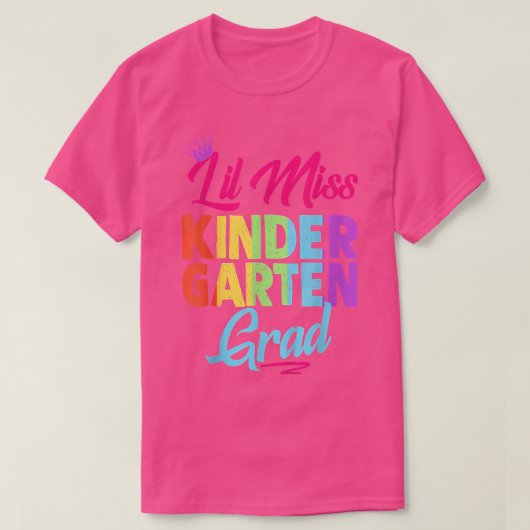 Kindergarten Graduation Lil Miss Kindergarten Grad Tシャツ (デザイン正面)