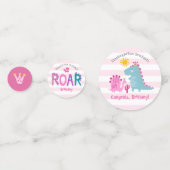 Kindergarten Graduation Pink Dinosaur Girl 2 Photo コンフェッティ (裏面)