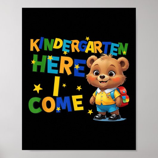 Kindergarten Here I Come, Back To School Baby Bear ポスター (正面)