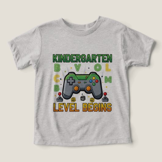 Kindergarten Level Begins T-shirt, Back to School (デザイン正面)