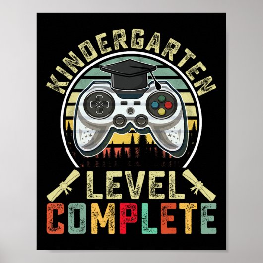 Kindergarten Level Complete Gamer School Graduatio ポスター (正面)