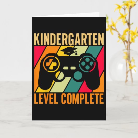 Kindergarten Level Complete Retro Graduation 2025  カード (黄色い花)