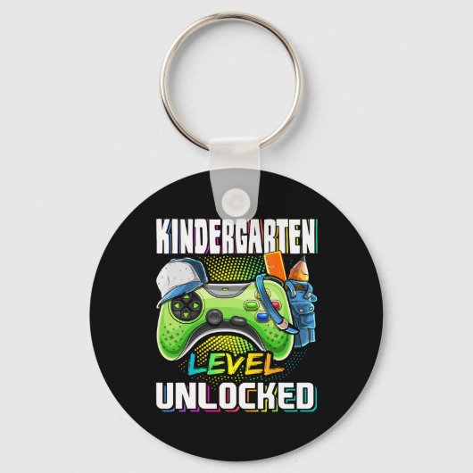 Kindergarten Level Unlocked Video Game Ck To Schoo キーホルダー (正面)