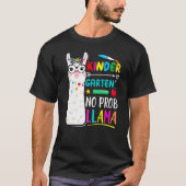 Kindergarten No Prob Llama Teacher 100 Days Of Sch Tシャツ (正面)