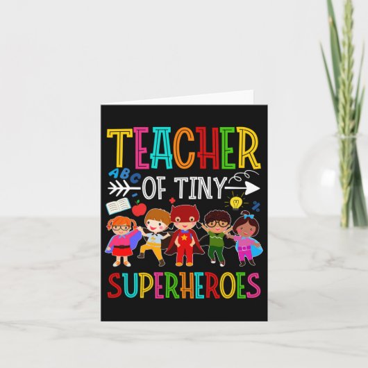 Kindergarten Prek Teacher Of Tiny Superheroes Ck T カード (正面)