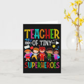 Kindergarten Prek Teacher Of Tiny Superheroes Ck T カード (黄色い花)