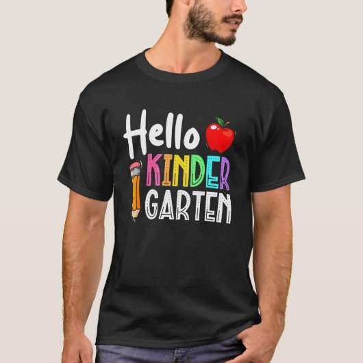 Kindergarten Retro teacher Welcome Back To School  Tシャツ (正面)