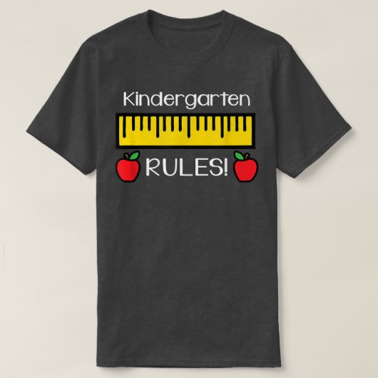 Kindergarten Rules , Cute Back to School Teacher G Tシャツ (デザイン正面)