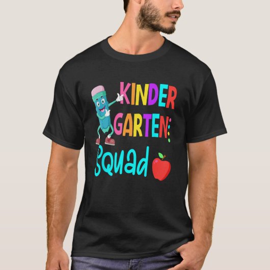 Kindergarten Squad First Teacher Student Team Back Tシャツ (正面)