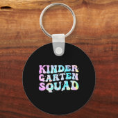 Kindergarten Squad Teacher Kids Tie Dye Ck To Scho キーホルダー (正面)