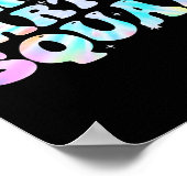 Kindergarten Squad Teacher Kids Tie Dye Ck To Scho ポスター (角)