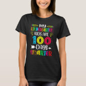 Kindergarten Teacher 100 Days Smarter 100th Day Of Tシャツ (正面)