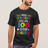 Kindergarten Teacher 100 Days Smarter 100th Day Of Tシャツ (正面)