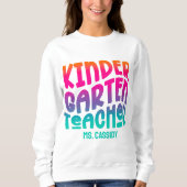Kindergarten Teacher Colorful Ombre Design スウェットシャツ (正面)