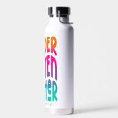 Kindergarten Teacher Colorful Ombre Text ウォーターボトル (左面)