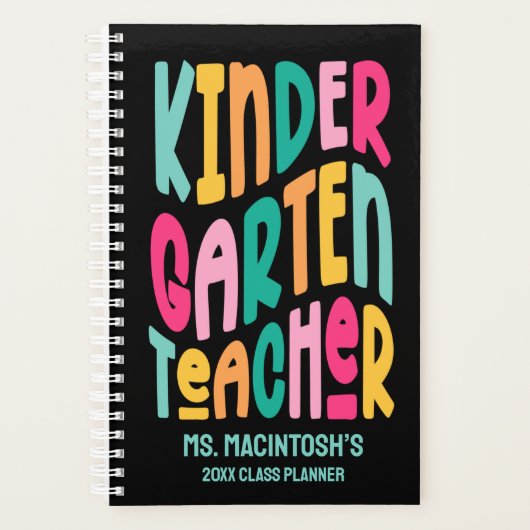 Kindergarten Teacher Colorful Text プランナー手帳 (正面)