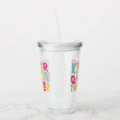 Kindergarten Teacher | Colorful Typography アクリルタンブラー (左)