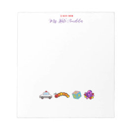 Kindergarten Teacher Notepad – Cute Colored Toys D ノートパッド