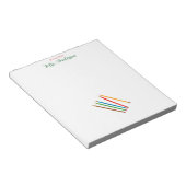 Kindergarten Teacher Notepad – Five Colorful Penci ノートパッド (アングル)