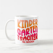 Kindergarten Teacher Orange Red Ombre  コーヒーマグカップ (左)