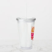 Kindergarten Teacher Orange Red Ombre Text Design アクリルタンブラー (右)