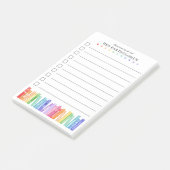 Kindergarten Teacher Rainbow Books To-Do List ポストイット (アングル)
