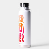 Kindergarten Teacher Red Orange Ombre ウォーターボトル (左面)