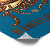 Kindergarten Teacher Rodeo Cowboy Western Howdy Ki ポスター (角)