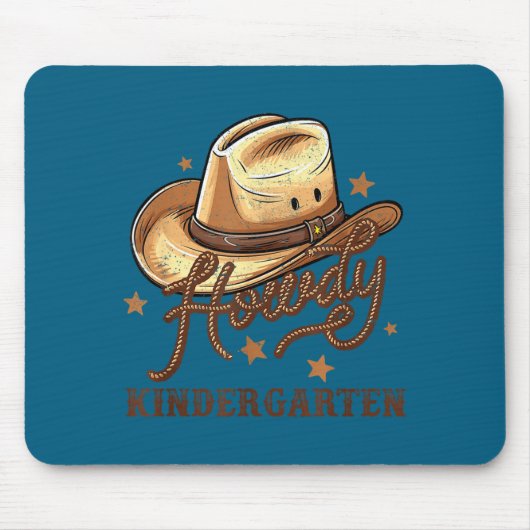 Kindergarten Teacher Rodeo Cowboy Western Howdy Ki マウスパッド (正面)