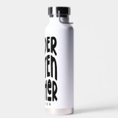 Kindergarten Teacher Simple Black Text ウォーターボトル (左面)