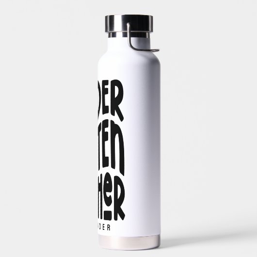 Kindergarten Teacher Simple Black Text  ウォーターボトル (左面)