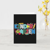 Kindergarten Teacher Squad Pencil Back To School  カード (黄色い花)